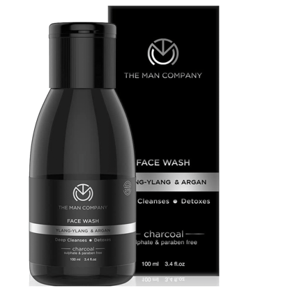 The Man Company Charcoal Face Wash With Ylang-Ylang & Argan (100ml)