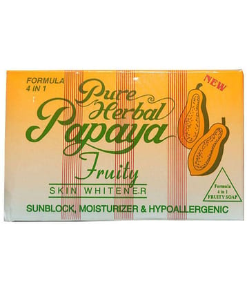 Pure Herbal Papaya Fruity Skin Whitening Soap for All Skin Type ( Pack of 1 )