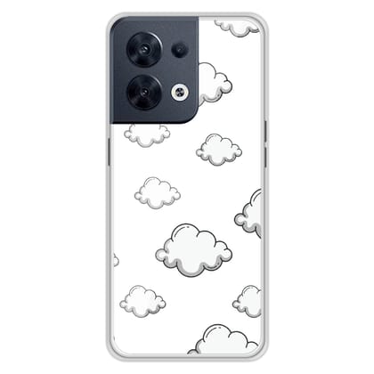 Clouds - Clear Printed Silicone Case For Oppo Models-Oppo A38