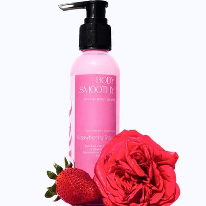 Strawberry Rose Creamy Body Lotion For Velvety Smooth Skin