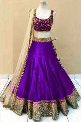 Prominent Wine Coloured Party Wear Embroidered Lehenga Cholii
