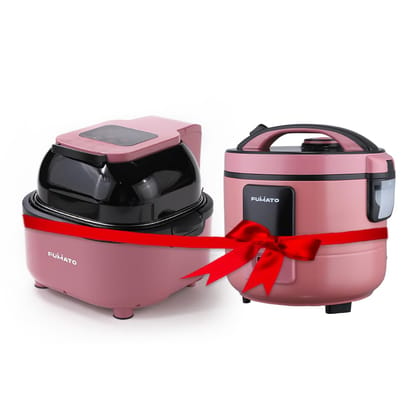 The Better Home FUMATO Diwali Combo: AirFryer, Electric Kettle, Air Fry Mix, Gifting Kit, 1-year Warranty, Cherry Pink.-The Better Home FUMATO Diwali Combo |AirFryer & Electric Kettle | Air Fry, 