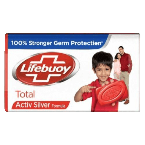 Lifebuoy Bathing Soap Total 100% Stronger Germ Protection 4 x 125g