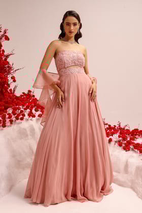 Afreen blush pink anarkali-XS