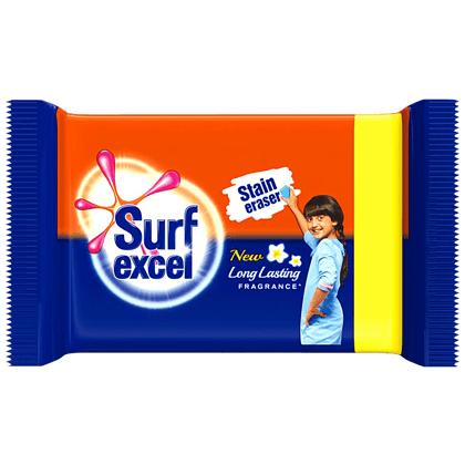 Surf Excel Detergent Bar - Stain Eraser, 90G + 10G Pouch