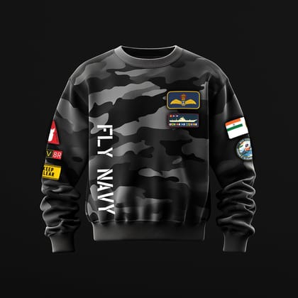 Indian Naval Aviation: Aviator Camo Sweatshirt-S