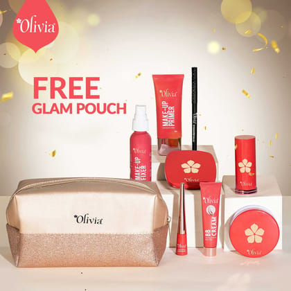 Olivia Cosmetic Set of 8 with GLAM POUCH