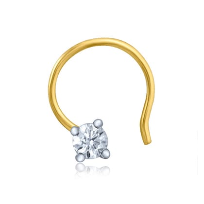 Senco Gold Marvellous Glow Solitaire Nose Pin