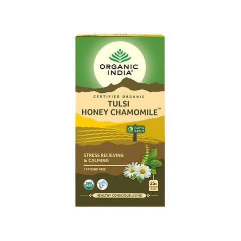 Organic India Tulsi Honey Chamomile Tea, 25 Units Box