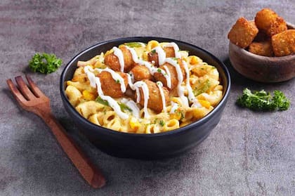 Mac & Cheese Falafel Pasta Bowl