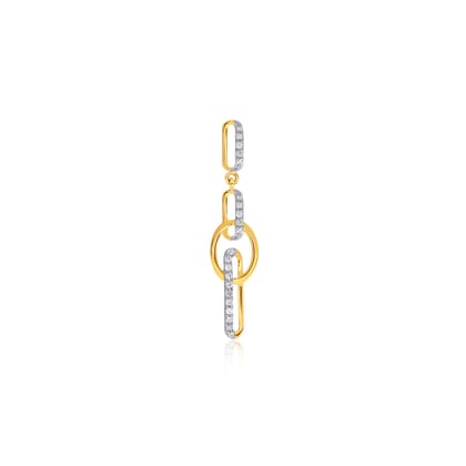 Senco Gold 18K Yellow Gold Infinite Diva Glam Diamond Pendant (Gold Weight - 1.2 g / 0.1 carat / HI-SI)