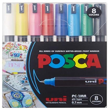 Uni-Ball Posca Markers Sets (Choose Size)-SET OF 8 ( 1MR)