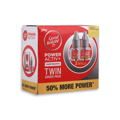 Godrej Good knight Advanced Activ+ Cartridge Twin Saver Pack,(45 x 2), 90 ml Box