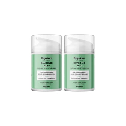 Rejusure Glycolic Acid Moisturiser Reduces Pigmentation Dark Spots  Acne Cream for Face - 50 ml Pack of 2-Rejusure Glycolic Acid Moisturiser Reduces Pigmentation, Dark Spots & Acne Cream for Face