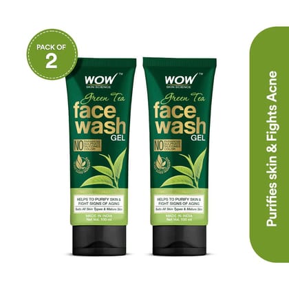 Green Tea Face Wash (Gel) - Helps To Purify Skin & Fight Signs Of Aging - For All Skin Type