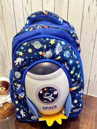 School Bag - Hard Shell Rocket-Blue