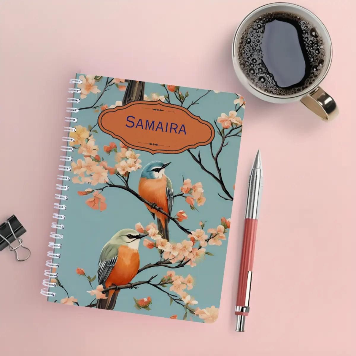 Personalised Notebook - A5 size - Branching Thoughts-Spiral Bound