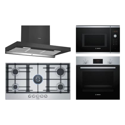 Bosch Chimney + Hob + Oven + Microwave Combo BOCHOM-28