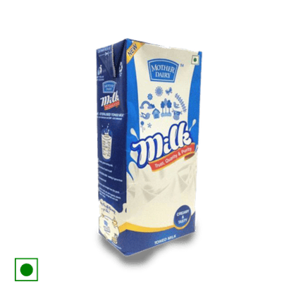 Mother Dairy Toned Milk Uht, 1 L Tetrapack