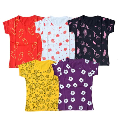 FAZZA Girls T-shirts(Pack of 5)-2-3