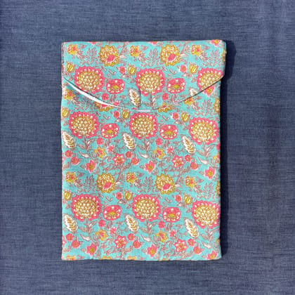 Blue Printed Laptop Sleeve