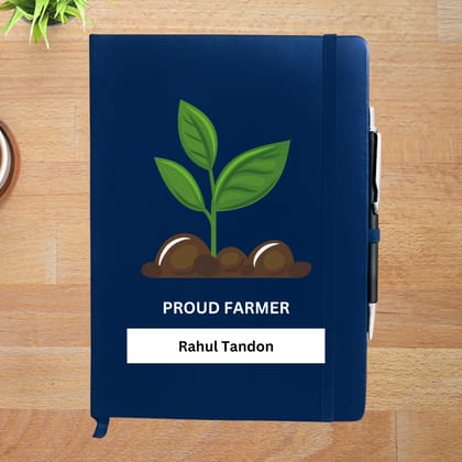 Seedling of farmer Personalized Diary-Blue