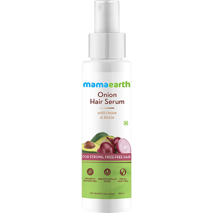 Mamaearth Onion Hair Serum - For Strong Frizz-Free Hair, Paraben & Silicone Free, 100 Ml