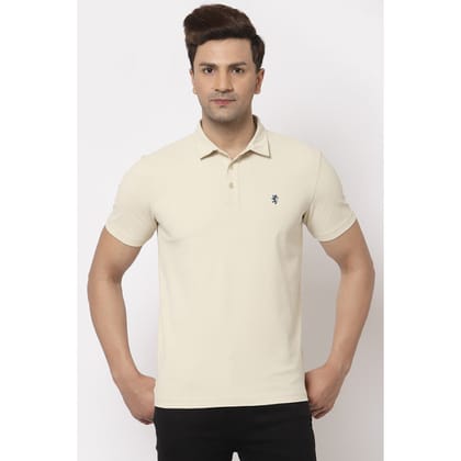 Red Tape Men Beige Polo Neck T-Shirt