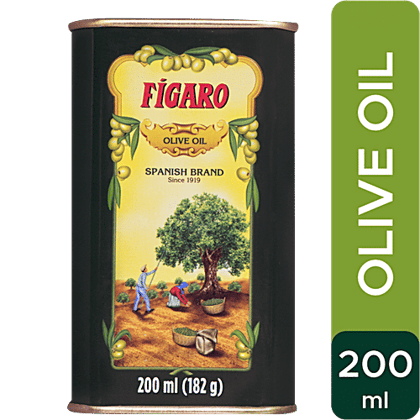 Figaro Figaro Olive Oil- Pure Olive Oil-Ideal for Indian Dishes- Imported from Spain- 200ml Tin, 200 ml Tin