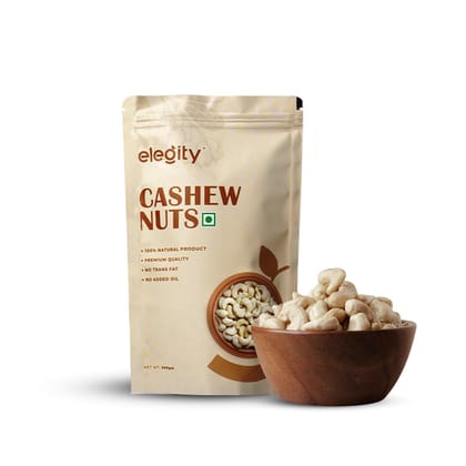 Elegity Natural Plain Cashew|Whole Kaju - Nutritious & Delicious Cashews, 500 gm