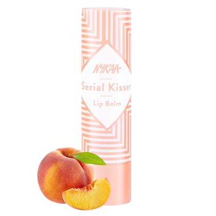 Nykaa Serial Kisser Moisturising Lip Balm With Shea Butter & Vitamin E - Peach(4.5gm)