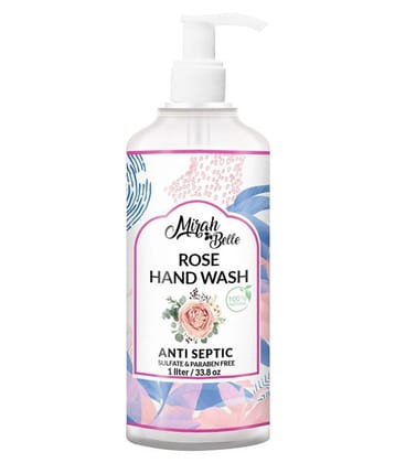 Mirah Belle -Rose Hand Wash, Sulphate & Paraben Free,Natural Hand Wash 1000 mL Pack of 1