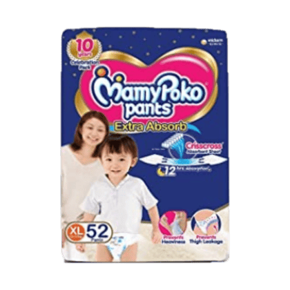 MamyPoko Pants Extra Absorb Diaper Pants - Xtra Large, 60 Units Pack