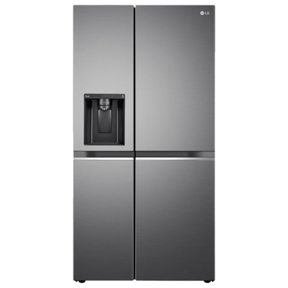 LG 630L Side-by-Side Refrigerator Water  Ice Dispenser Shiny Steel-shiny steel