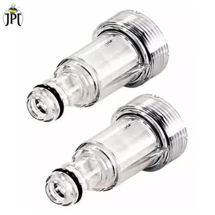 JPT High Pressure Washer Transparent Inlet Water Filter Compatible With StarQ, Vantro, Aimex, Shakti, ResQTech, Bosch (Pack of 2)