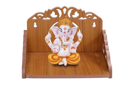OM JEWELRY Wooden Small Temple for Home|Puja Mandir|Wall Hanging and Table Top Home Mandir Temple|Home Decor Beautiful Wooden Temple (Y25 , Hindolo)