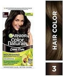 Garnier Color Naturals 3 Darkest Brown Creme Riche Hair Colour