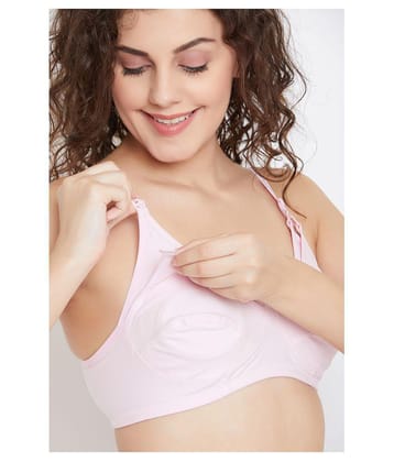 Clovia Pink Cotton Bra - 32B