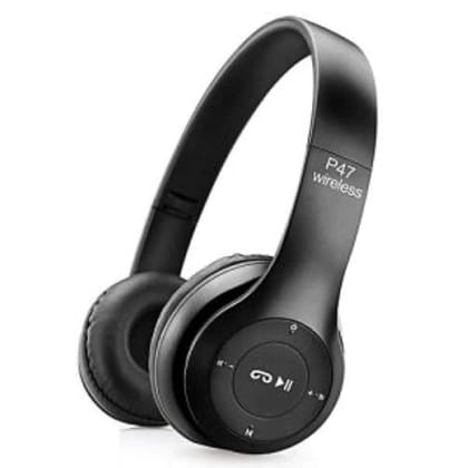 Icall P47 Wireless Bluetooth On Ear Headphones 5.0 EDR with Volume Control, HD Sound and Bass, Mic, SD Card Slot (Multicolor)