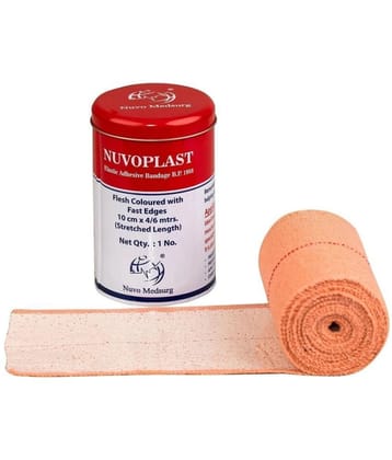 NUVO MEDSURG Elastic Adhesive Bandage, 10 Cm X 4 M (Pack of 1) Elastic Adhesive