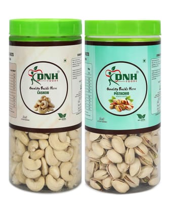 DRY FRUITS COMBO 500 GRAMS PACK 250 X 2 PC    CASHEW | PISTACHIO    - Good for Bones, Aids in Muscle Growth