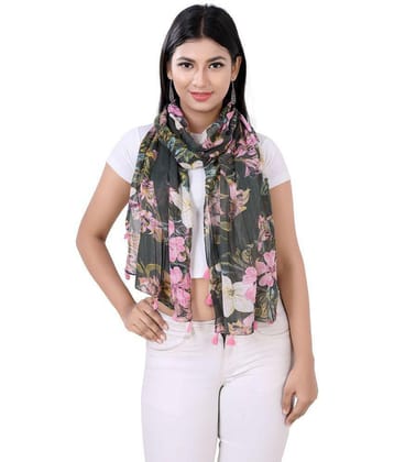 JVNINE - Olive Polyester Women's Scarf ( Pack of 1 )