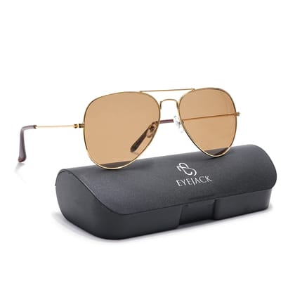 Eyejack Classic Golden Aviator Sunglasses for Men & Women (3025CL977)