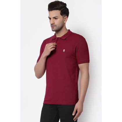 Red Tape Men Cherry Polo Neck T-Shirt