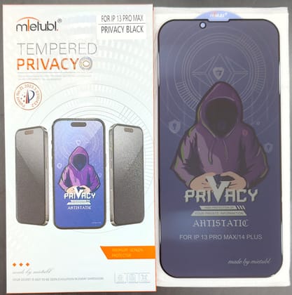 MIETUBL OG PRIVACY GLASS 
ANTI STATIC
BEST QUALITY SINGAL PACKING 
IPHONE 13 PRO MAX 
IPHONE 14 PLUS