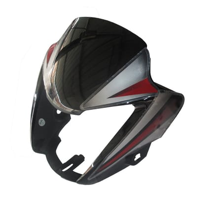 Headlight Visor Fit For Hero Splendor NXG Latest (New Graphics) Black (Red Sticker)