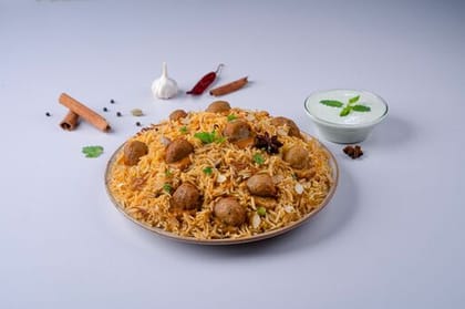 Hyderabadi Meat Ball Biryani - Serves 1