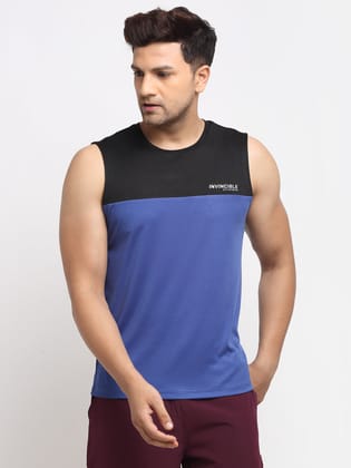 Invincible Men’s Structured Vest-Blue Black / S