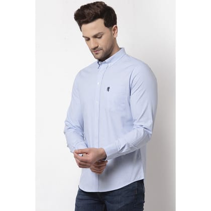 RedTape Men's Light Blue Striped Shirt