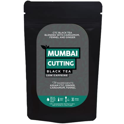 The Tea Trove Bombay Cutting Masala Chai Tea Loose Leaf, 100% Natural, Organic Chai Masala Ginger, Cardamom and Fennel for Rich and flavorful Hot Ginger Tea or Iced Masala Tea- (100 gm,50 Cups)